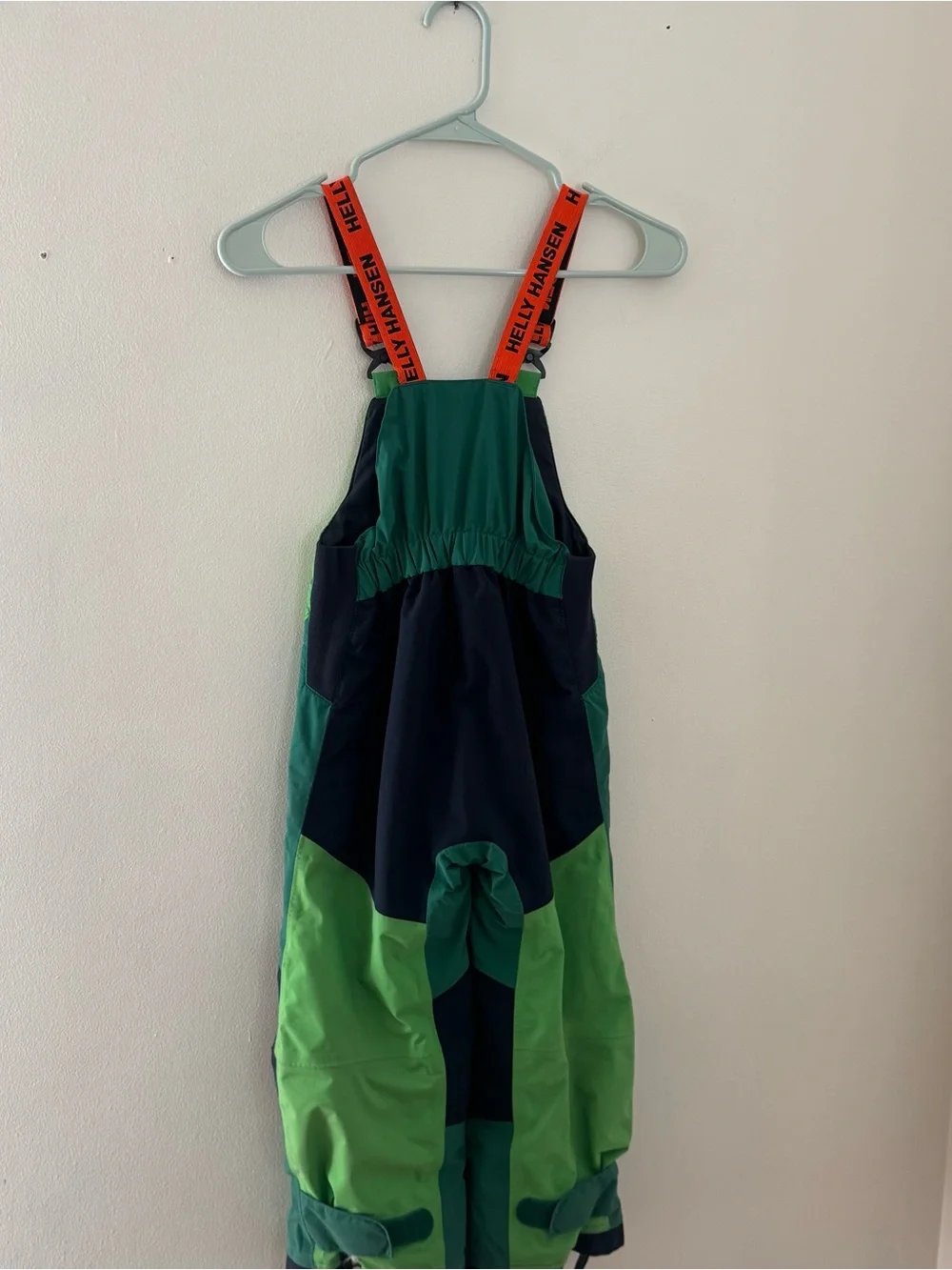 Helly Hansen Kids Legendary Waterproof Snow Bib Pants Green Navy - Size 110/5
